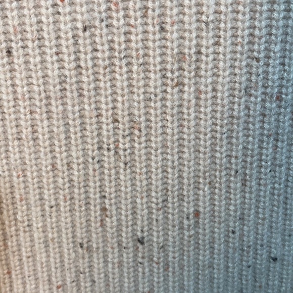 Ann Taylor 100% Cashmere Colorblock Cowl Neck Sweater Cream Taupe XS - Picture 6 of 13